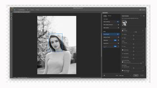 Adobe Photoshop review: Image shows the software being used on a black and white portrait.