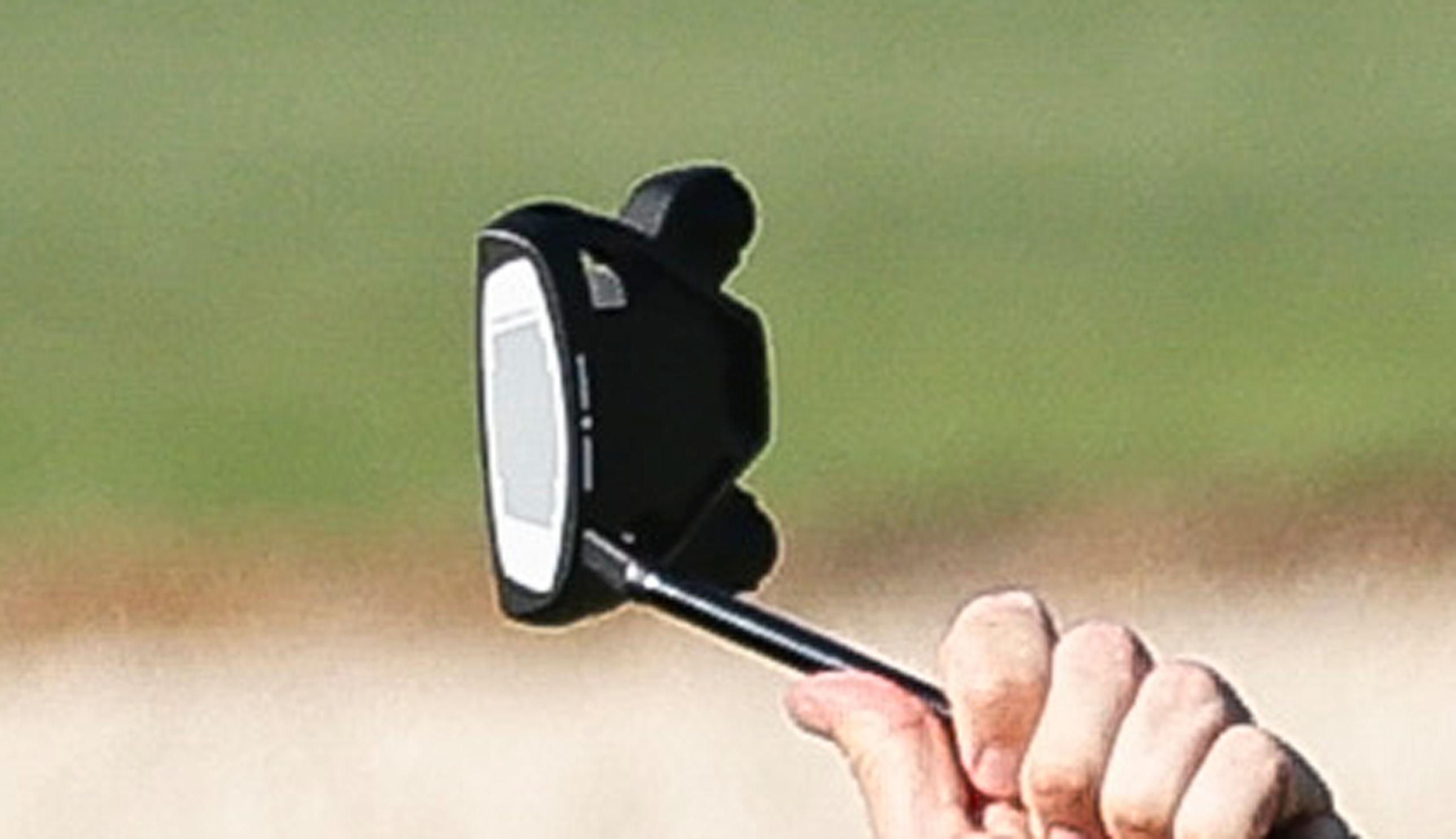 A close-up of Tommy Fleetwood's putter