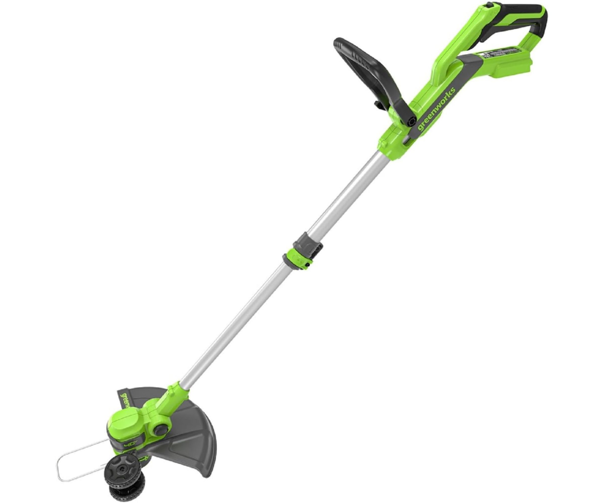 Greenworks 40V Cordless Strimmer Lawn Edger With Wheel cut out on white background