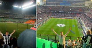 FourFourTwo Deputy Editor Matt Ketchell at the San Siro in 2003 and 2023