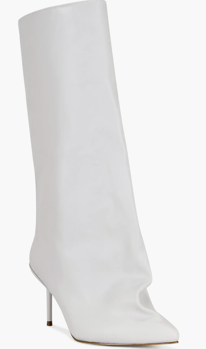 AZALEA WANG, Couture Crazy Pointy Toe Knee High Boot