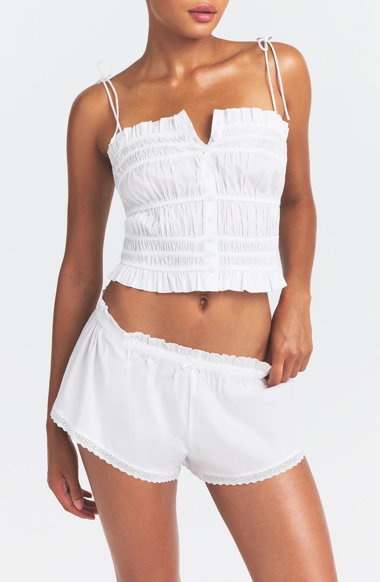 Poplin Apparel Ruffle Camisole