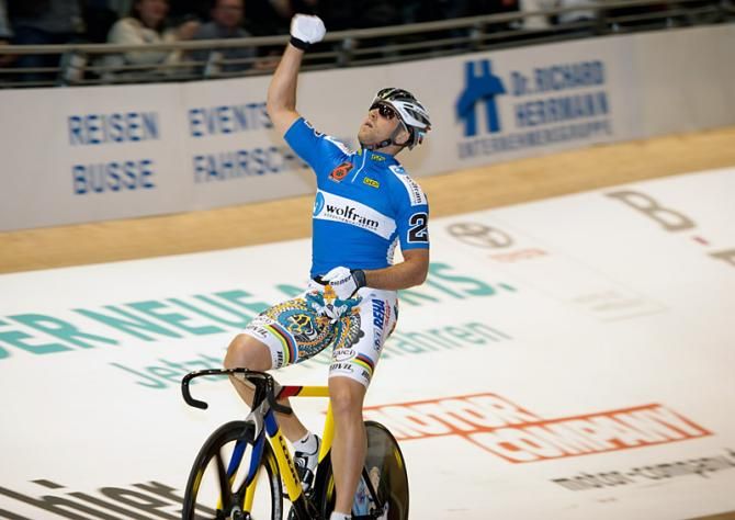 Maximilian Levy leads the Wolfram sprinter competition in Berlin.