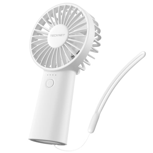 Tecknet Handheld Fan Rechargeable, 5000mah Portable Fan With Led Indicator