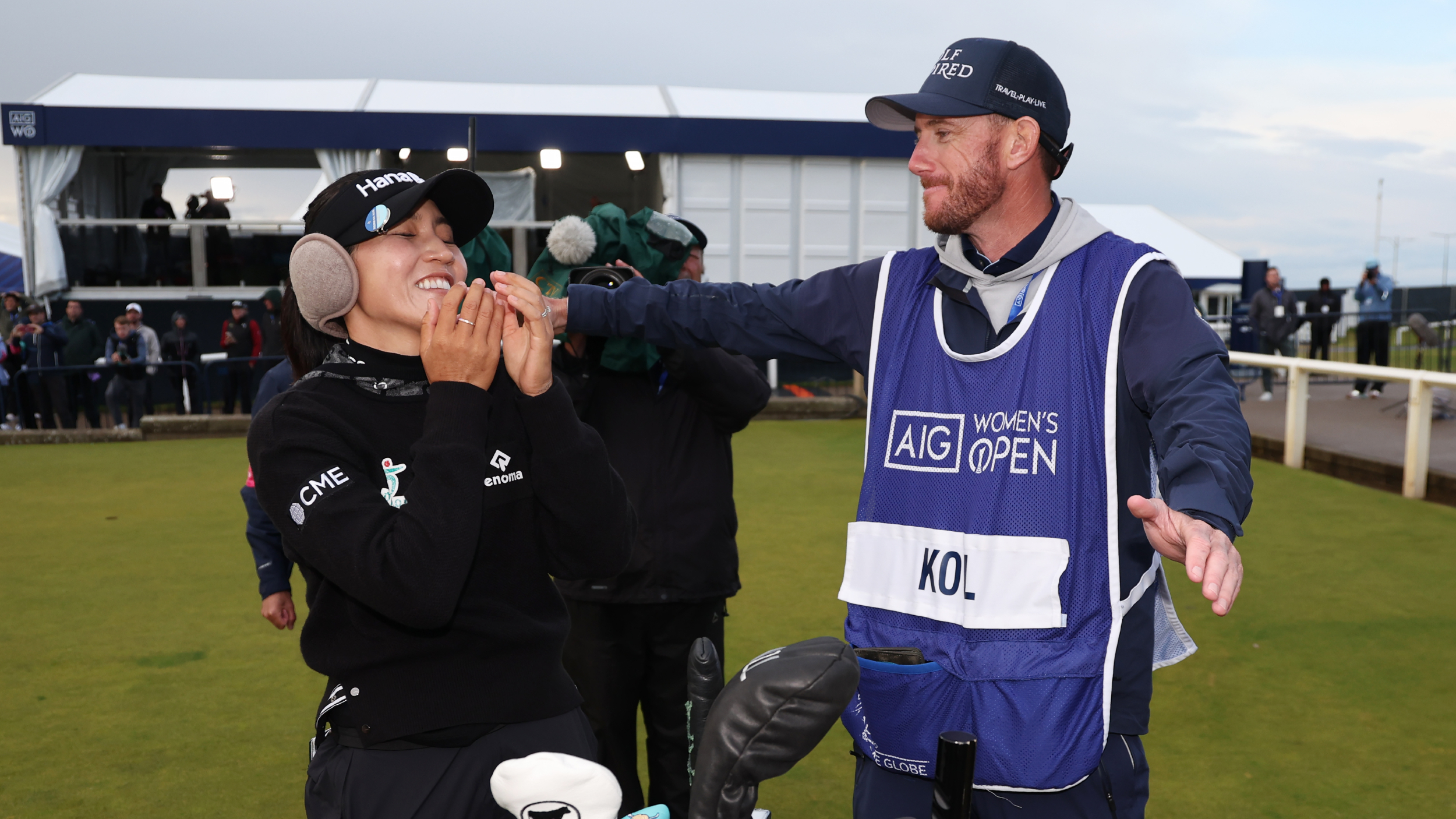 Lydia Ko and Paul Cormack at the AIG Women's Open