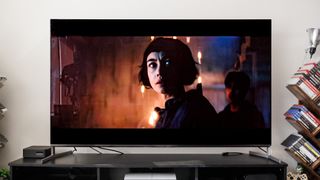 Sony Bravia 8 II on a TV stand