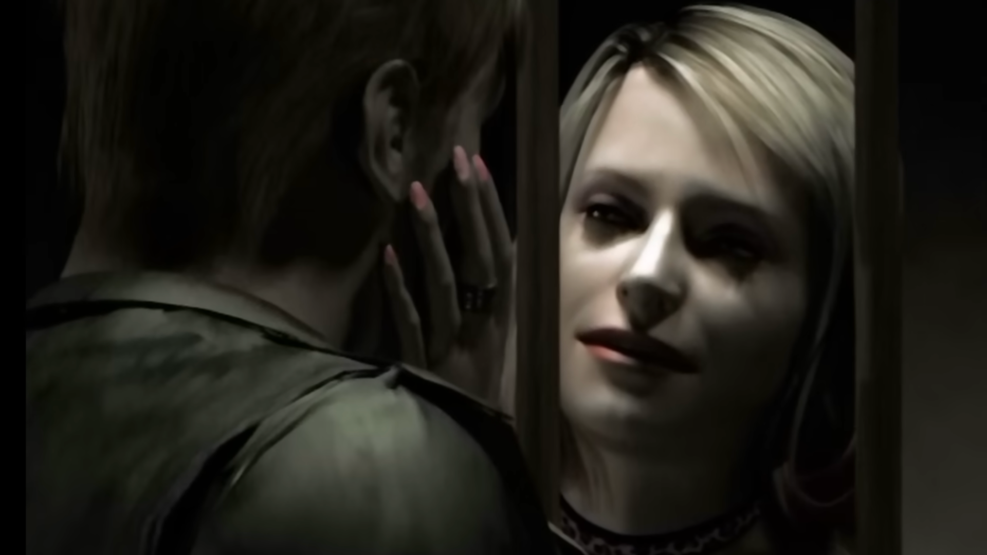 Maria holds James' face in Silent Hill 2