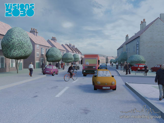 Business as usual: congestion, too many cars, cyclists and pedestrians crowded off pavements.