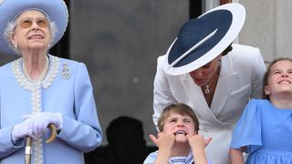 The Queen, Prince Louis and Kate Middleton during the 2022 Trooping the Colour