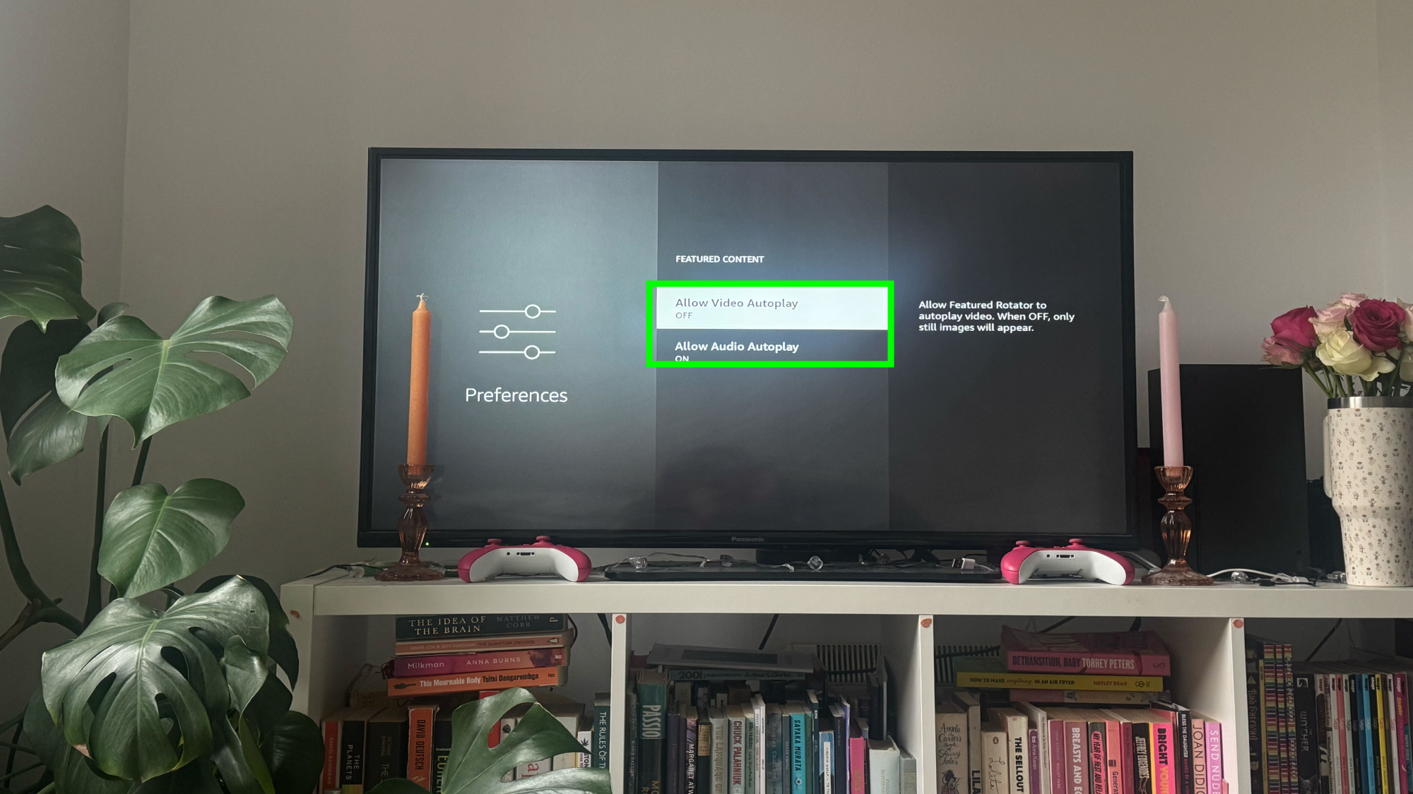 Turn off allow video and audio autoplay on Fire TV stick