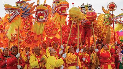 Chinese dragon dance