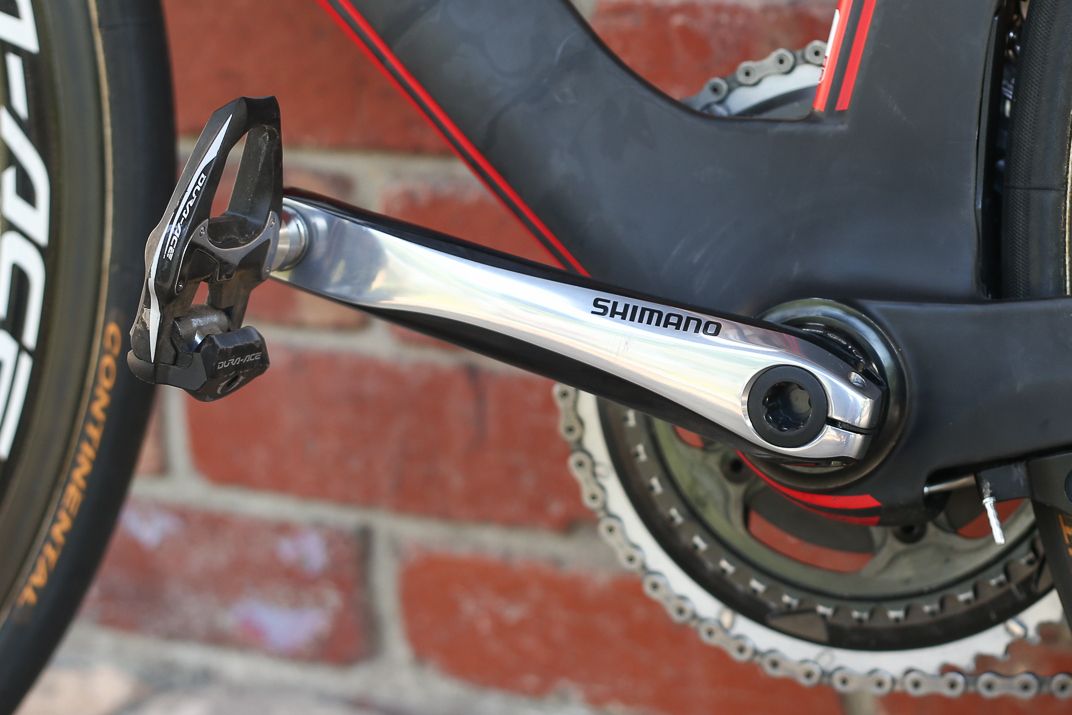 Shimano Dura Ace cranks and pedals for Porte