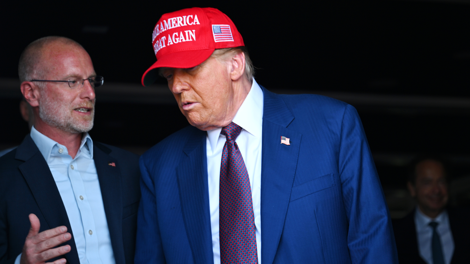 President Donald Trump and FCC Chair Brendan Carr