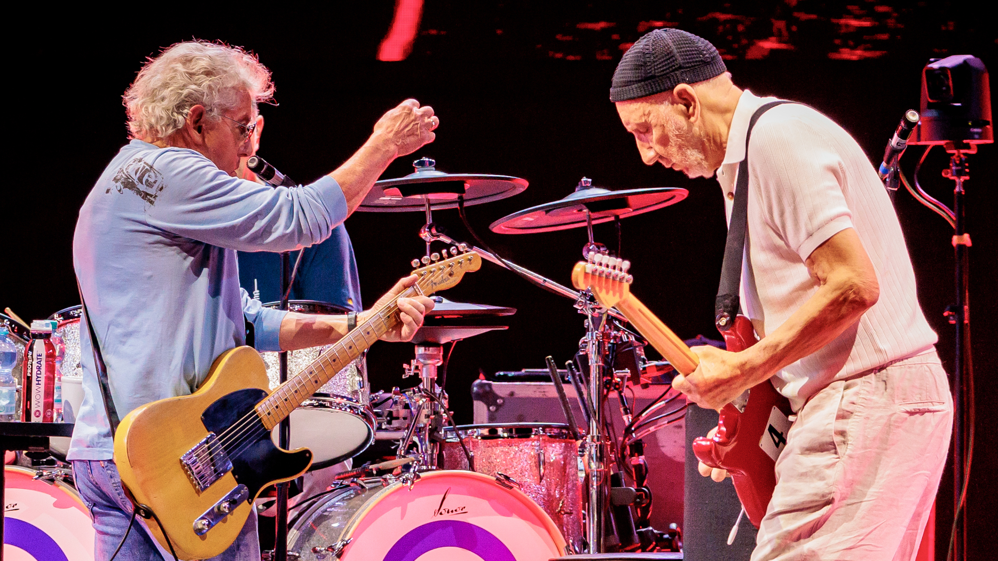 Roger Daltrey and Pete Townshend of The Who perform at Parco Della Musica on July 22, 2025 in Milan, Italy