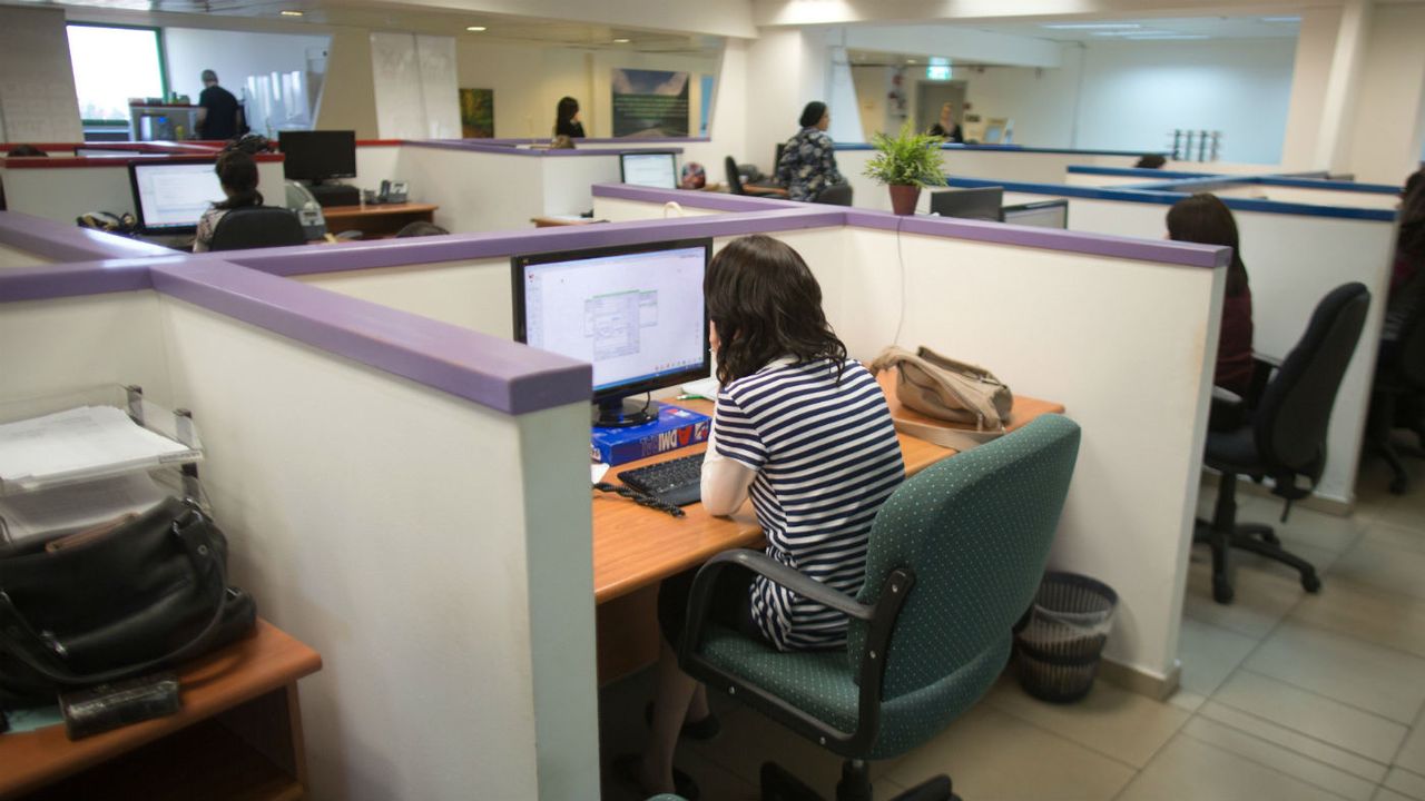 An office worker at their desk 