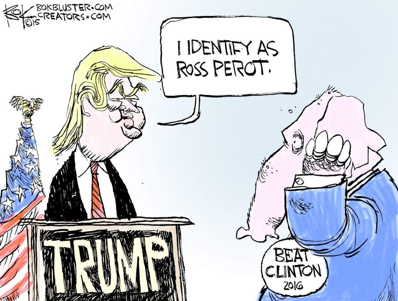 Political cartoon U.S. Donald Trump 2016