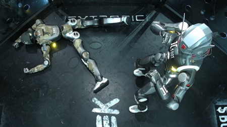 a robot knocked out in the REK ring