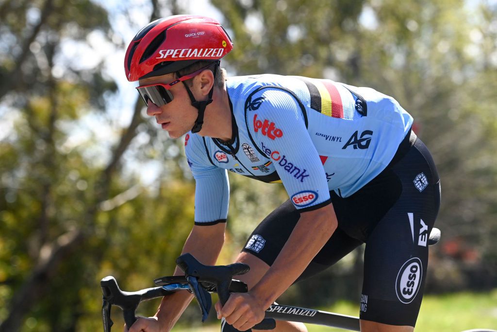 Belgian Remco Evenepoel of QuickStep Alpha Vinyl pictured during a training session ahead of the upcoming UCI Road World Championships cycling in Wollongong Australia Friday 16 September 2022 The Worlds are taking place from 18 to 25 September BELGA PHOTO DIRK WAEM Photo by DIRK WAEM BELGA MAG Belga via AFP Photo by DIRK WAEMBELGA MAGAFP via Getty Images