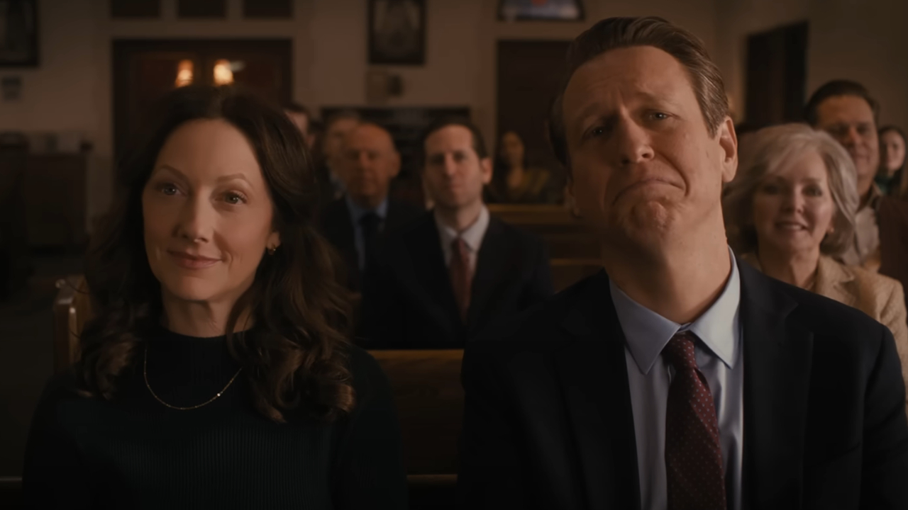 Judy Greer and Pete Holmes in “The Best Christmas Spectacle Ever”