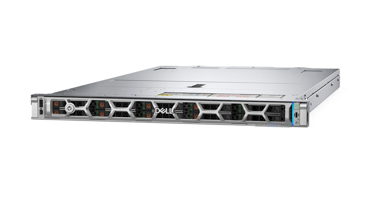 Dell server top view at a side angle