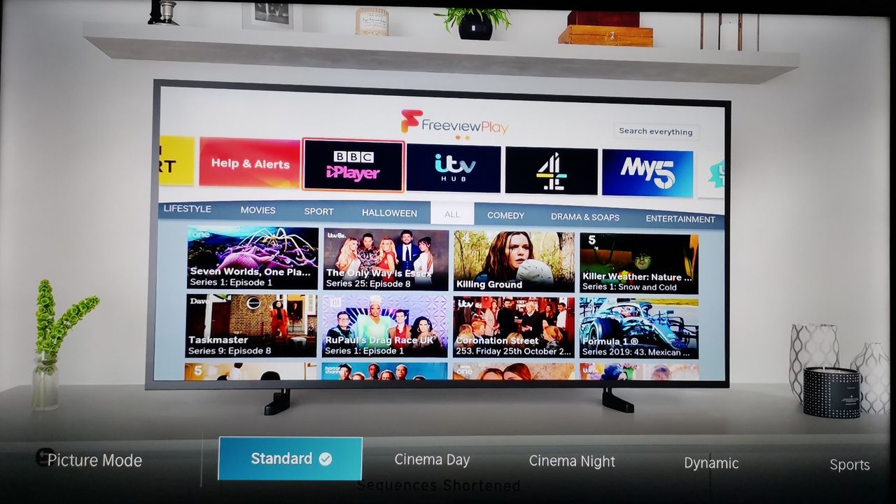 Hisense A6G with smart hub on screen