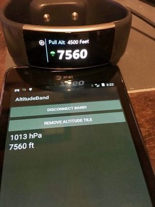 Microsoft Band 2 altimeter app and phone