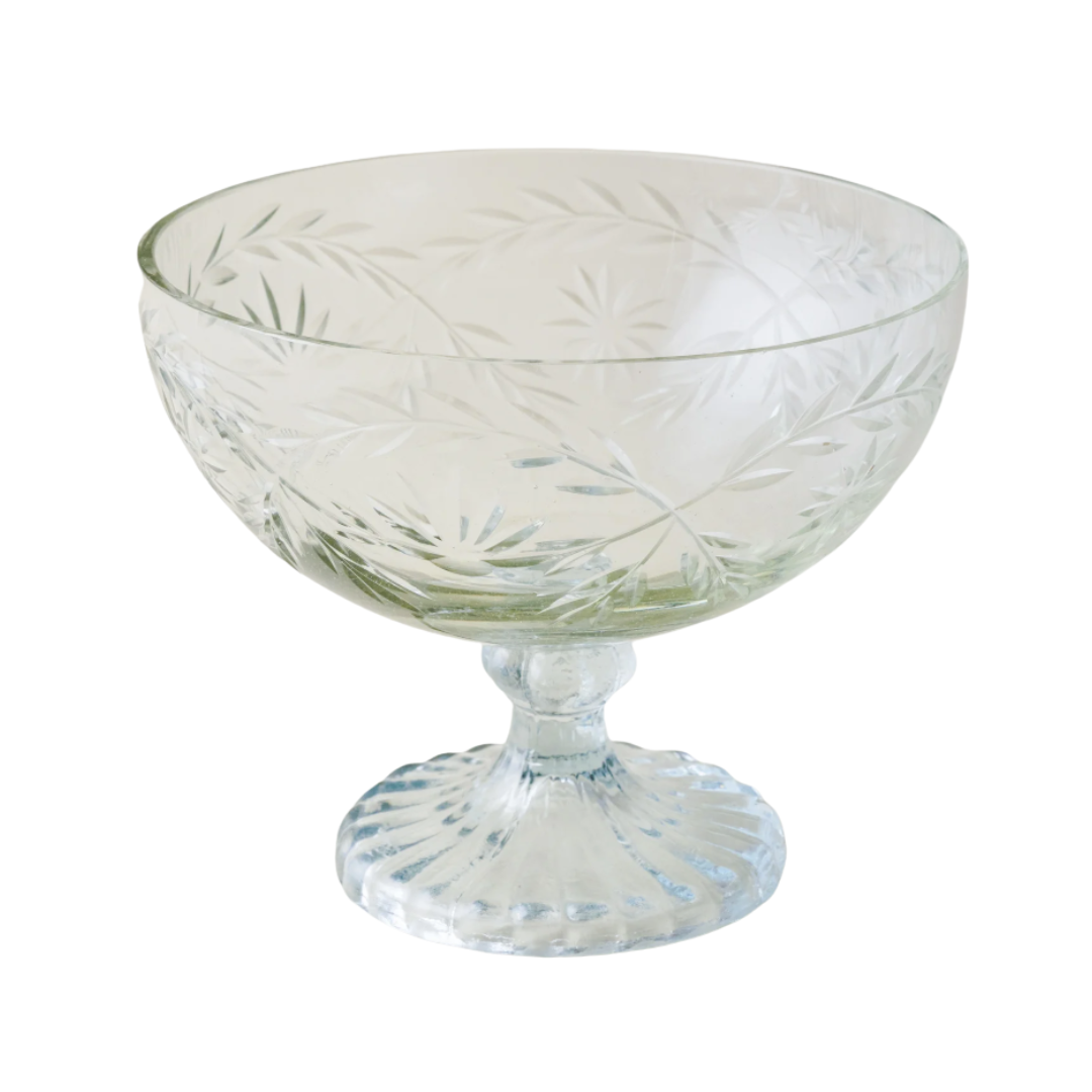 Vivian Cut Glass Pedestal Bowl