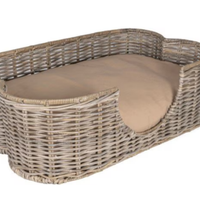 The Licker Store Handwoven Rattan Elevated Dog Bed