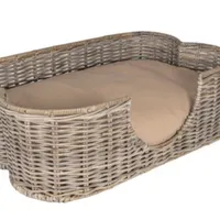 The Licker Store Handwoven Rattan Elevated Dog Bed