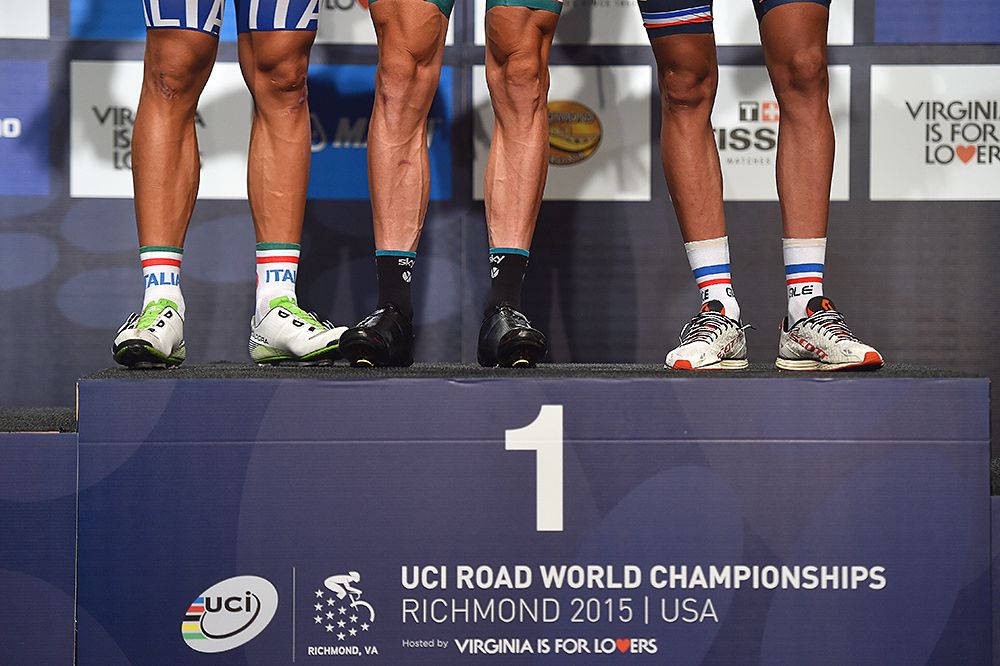 The podium legs