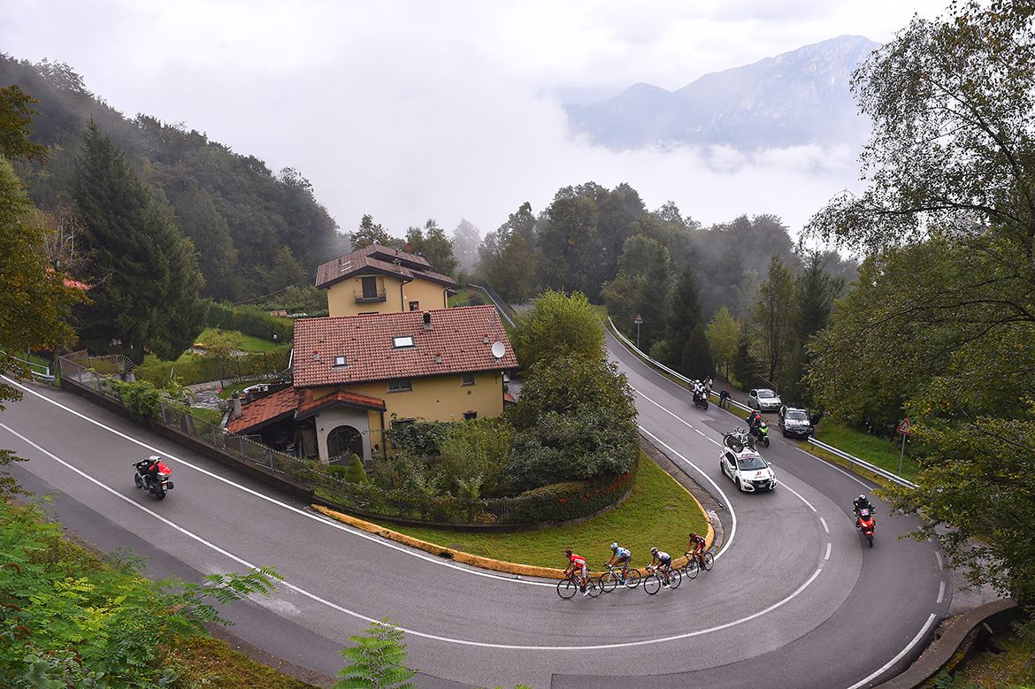 The breakaway escaped on the Ghisallo