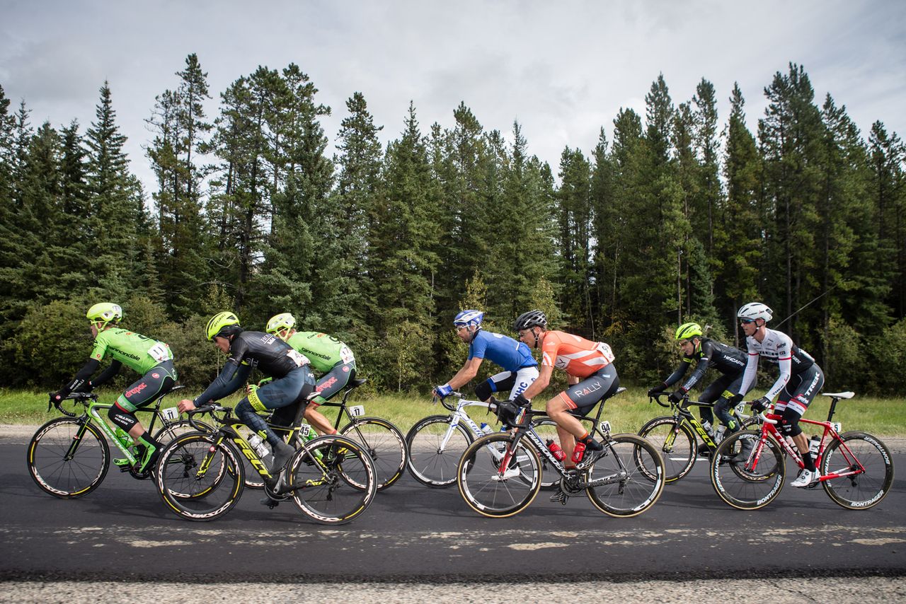 The stage 3 breakaway on the way to Drayton Valley at the Tour of Alberta