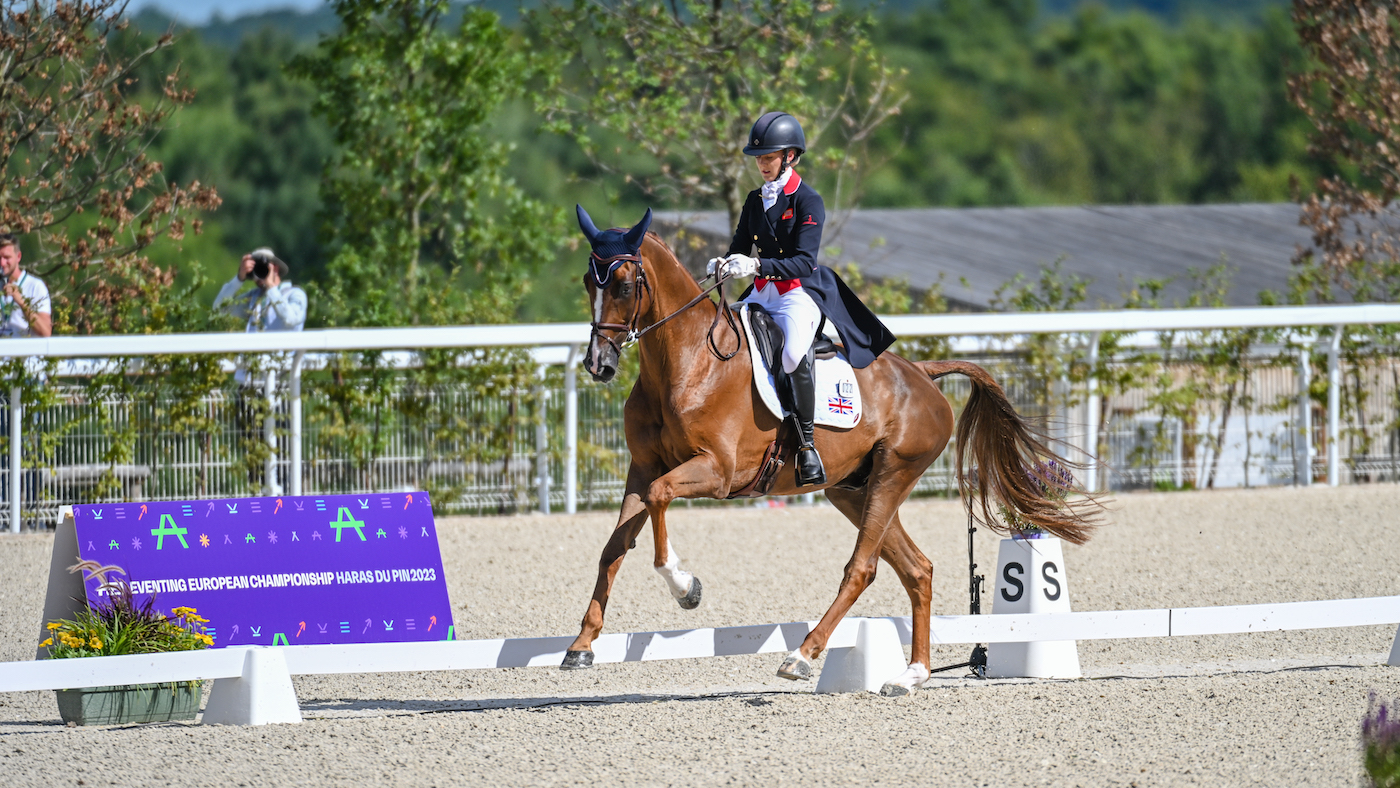 Yasmin Ingham and Banzai du Loir doing dressage at the World Championships