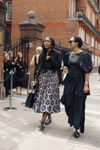 Street style at London Fashion Week.