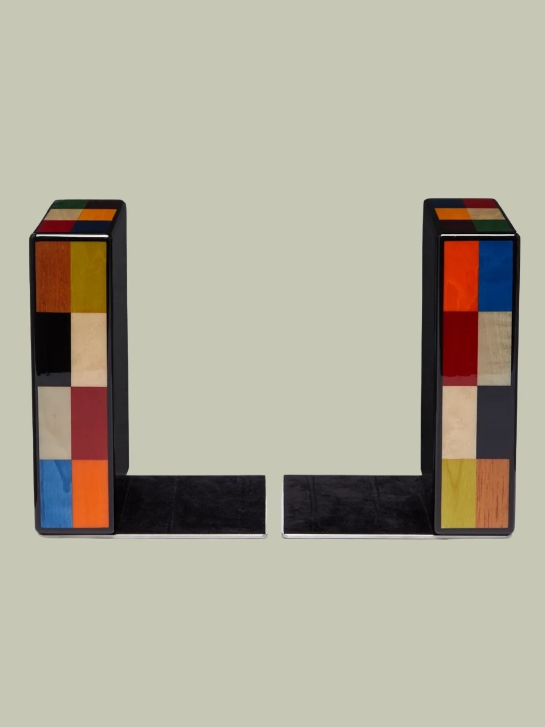 Morici, Venezia Rialto Wood Inlay Bookends
