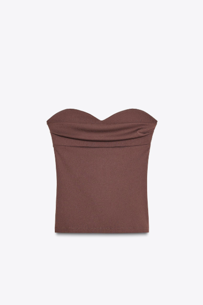 Zara , Textured Bandeau Top 