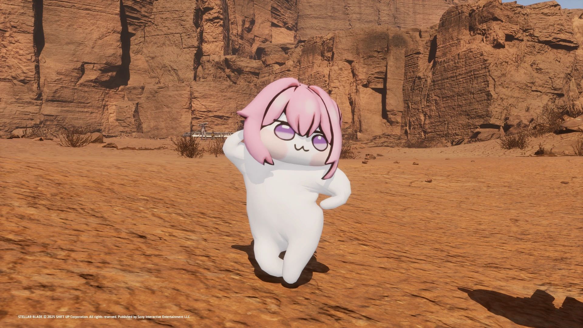Doro poses in a screenshot from a cute Stellar Blade mod.