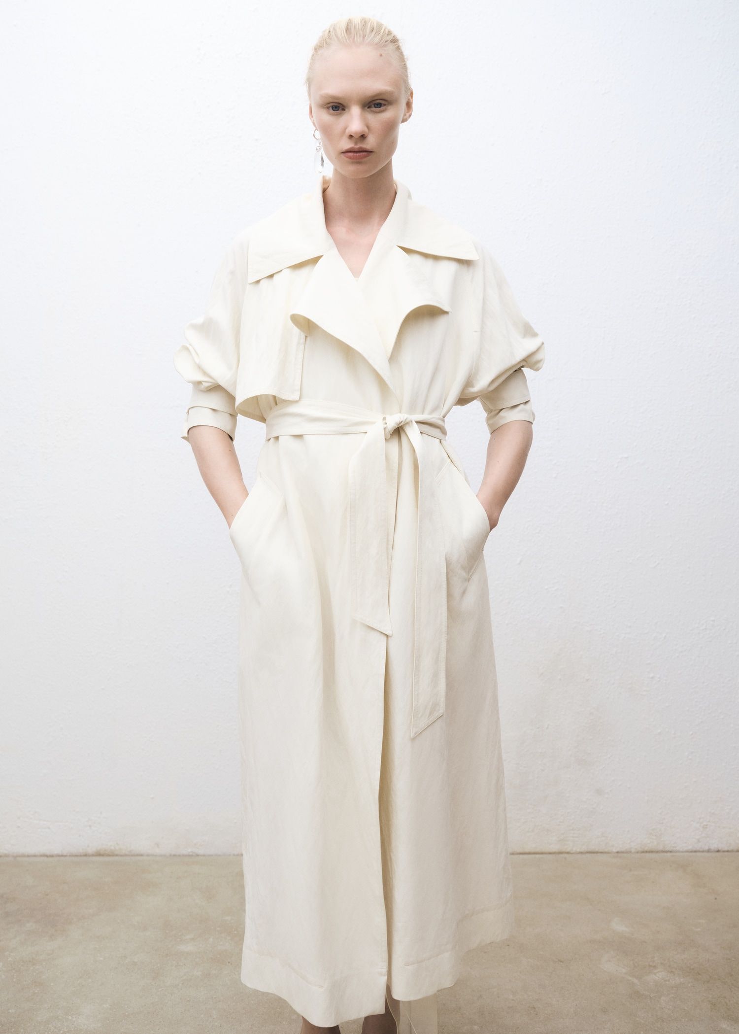 Oversized Trench Coat With Lapels - Women | Mango United Kingdom