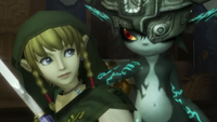 Gender-swapped Link and Midna in Dusk port of Twilight Princess.
