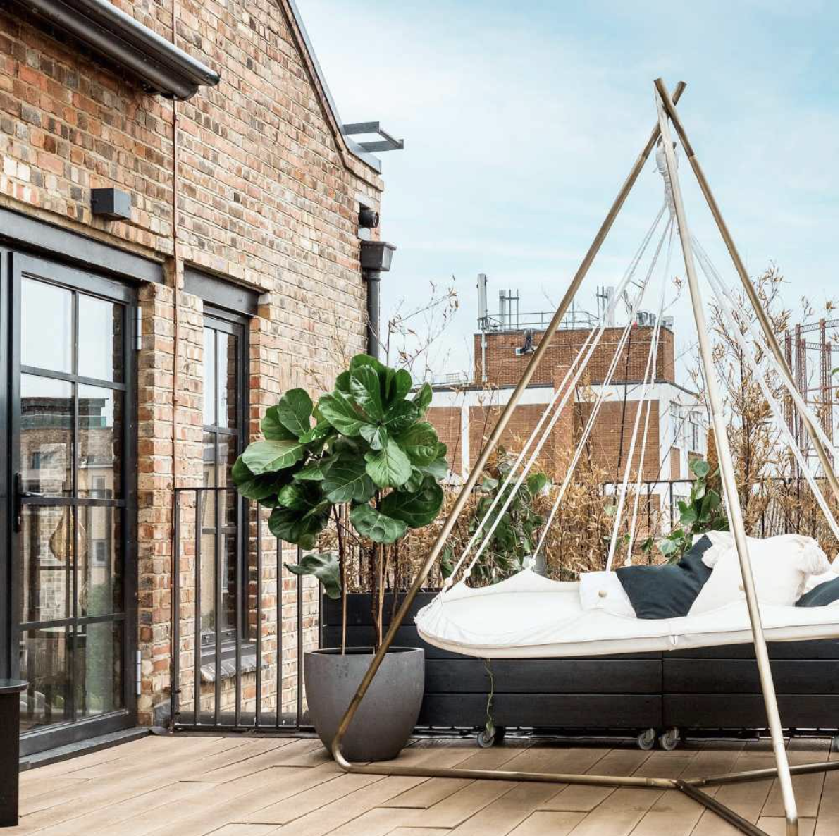 Balcony Idea with teepee: Deluxe Medium Hanging Outdoor Teepee - TiiPii Bed