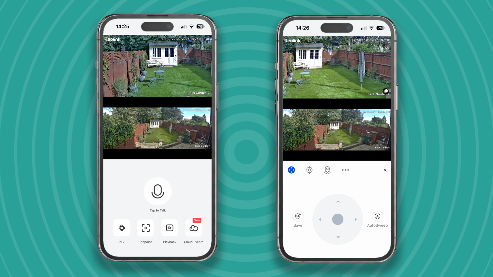 Reolink Omvi 3i security camera panning using app