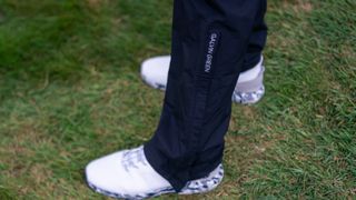 Some of the subtle branding detail on the leg of the Galvin Green Andy waterproof trousers