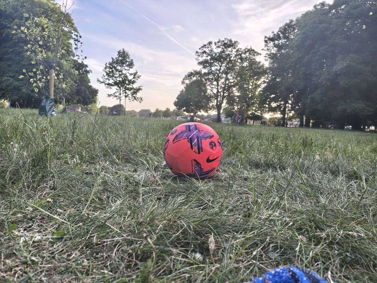 A test picture taken on the Motorola Edge 60 Pro of a football.