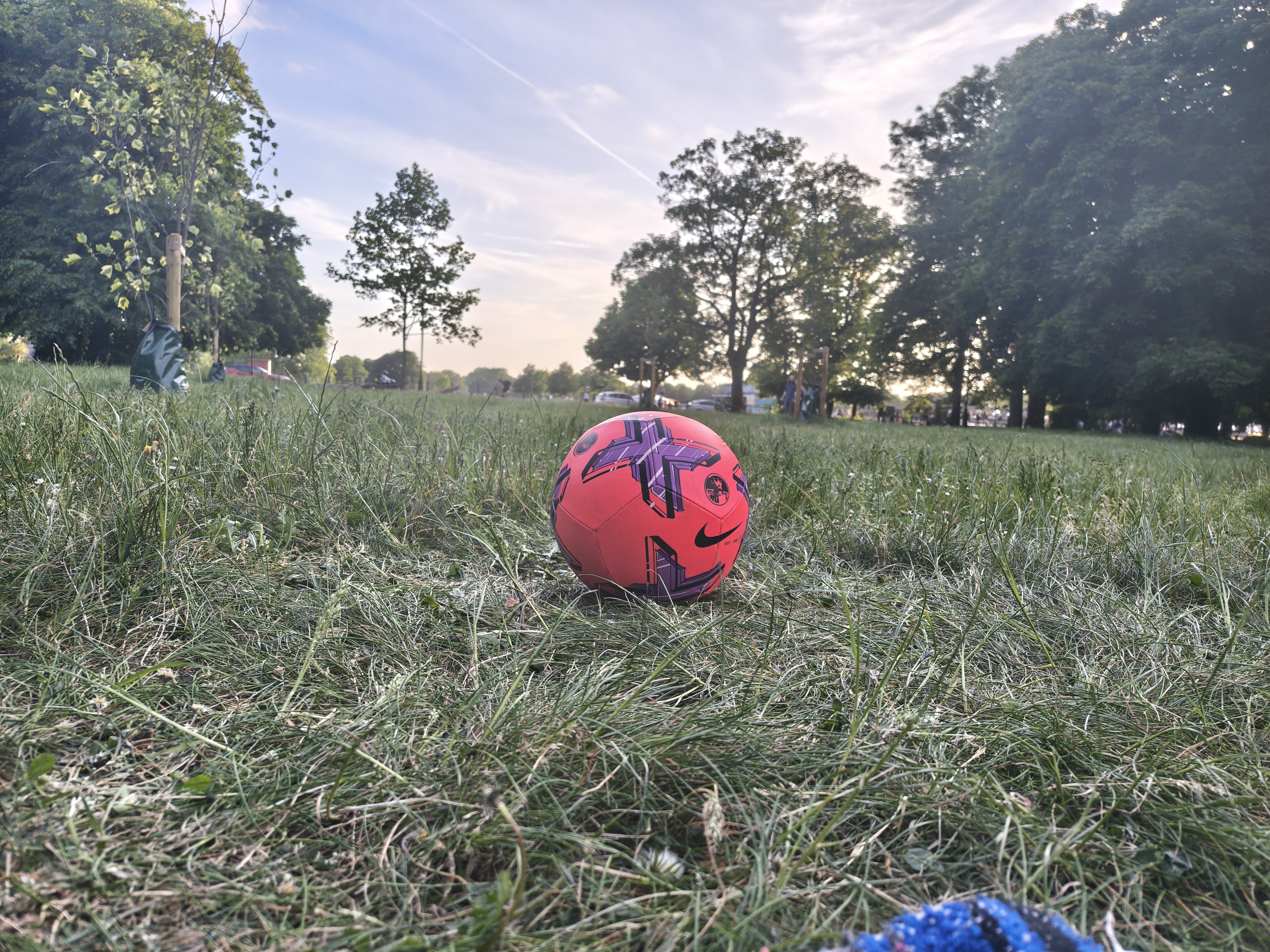 A test picture taken on the Motorola Edge 60 Pro of a football.