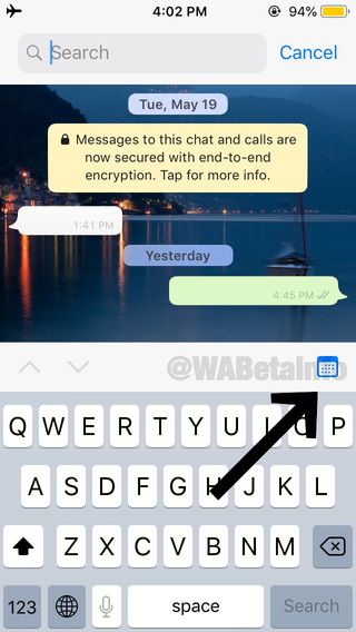 Whatsapp Search feature