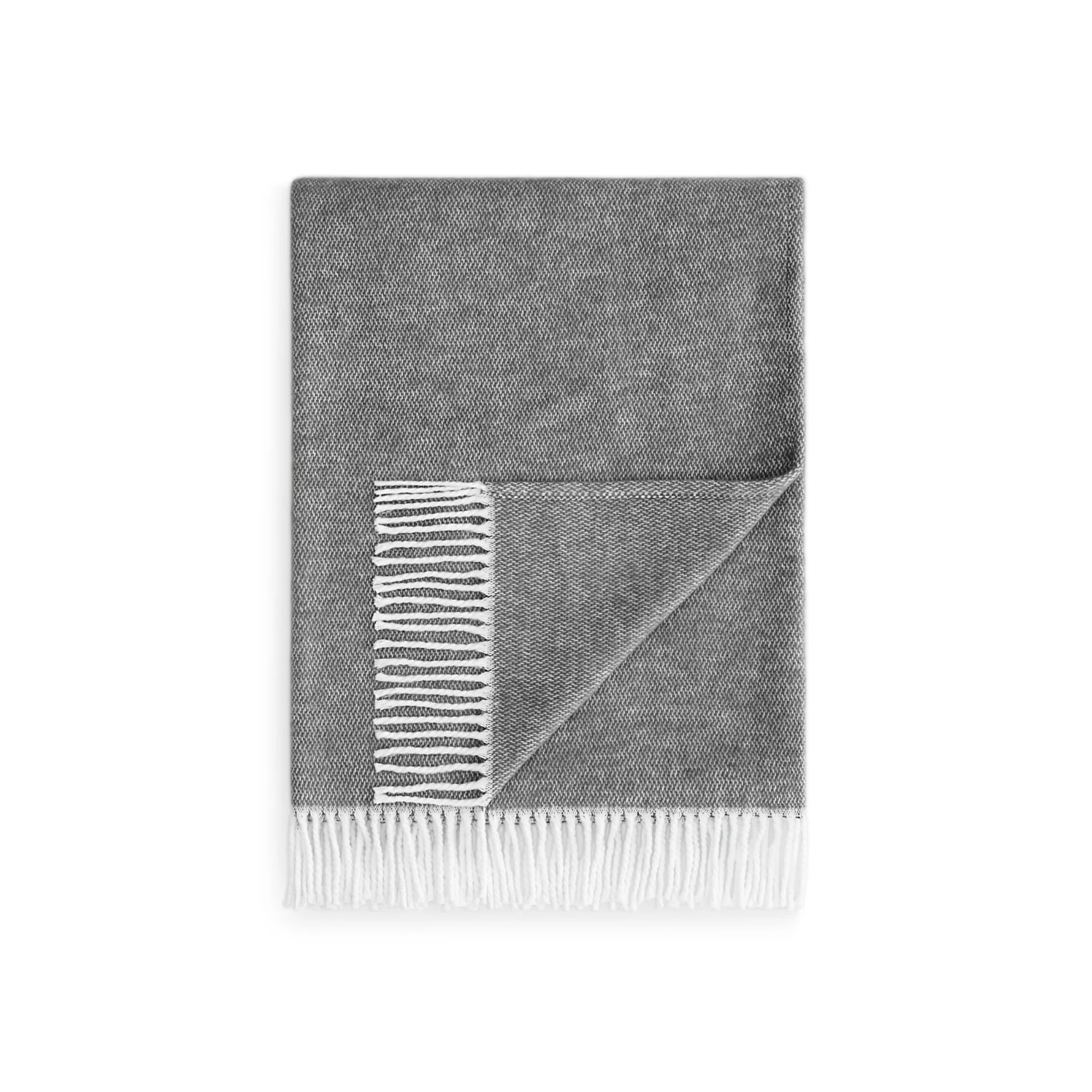 grey throw blanket