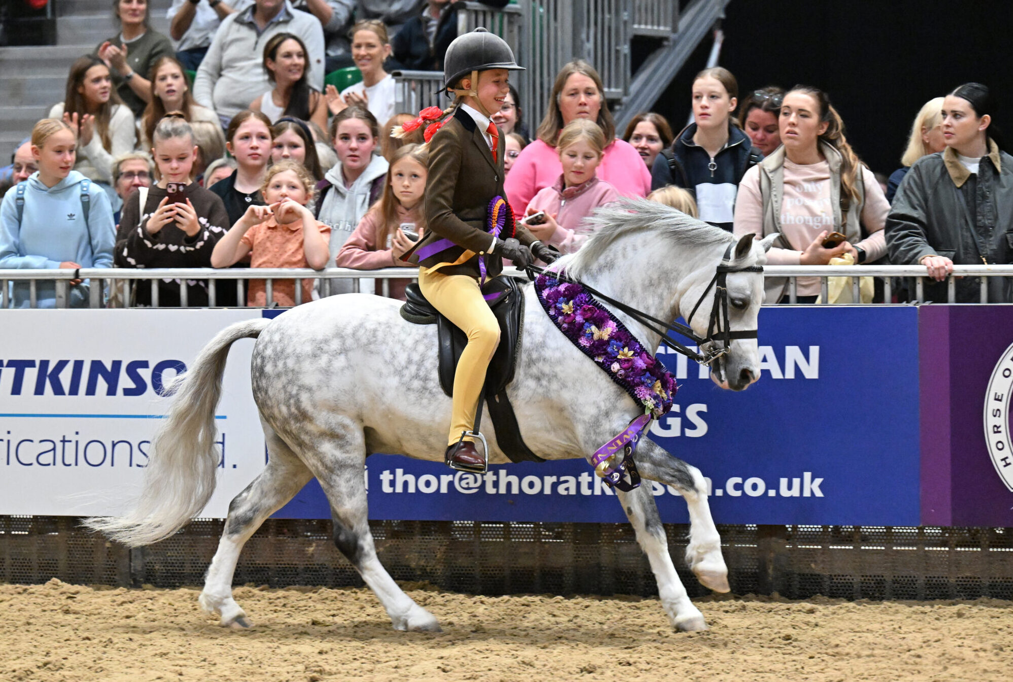Marsh Walk On By and Lilly Richardson post a win in the junior M&amp;amp;M small breeds class at HOYS 2025