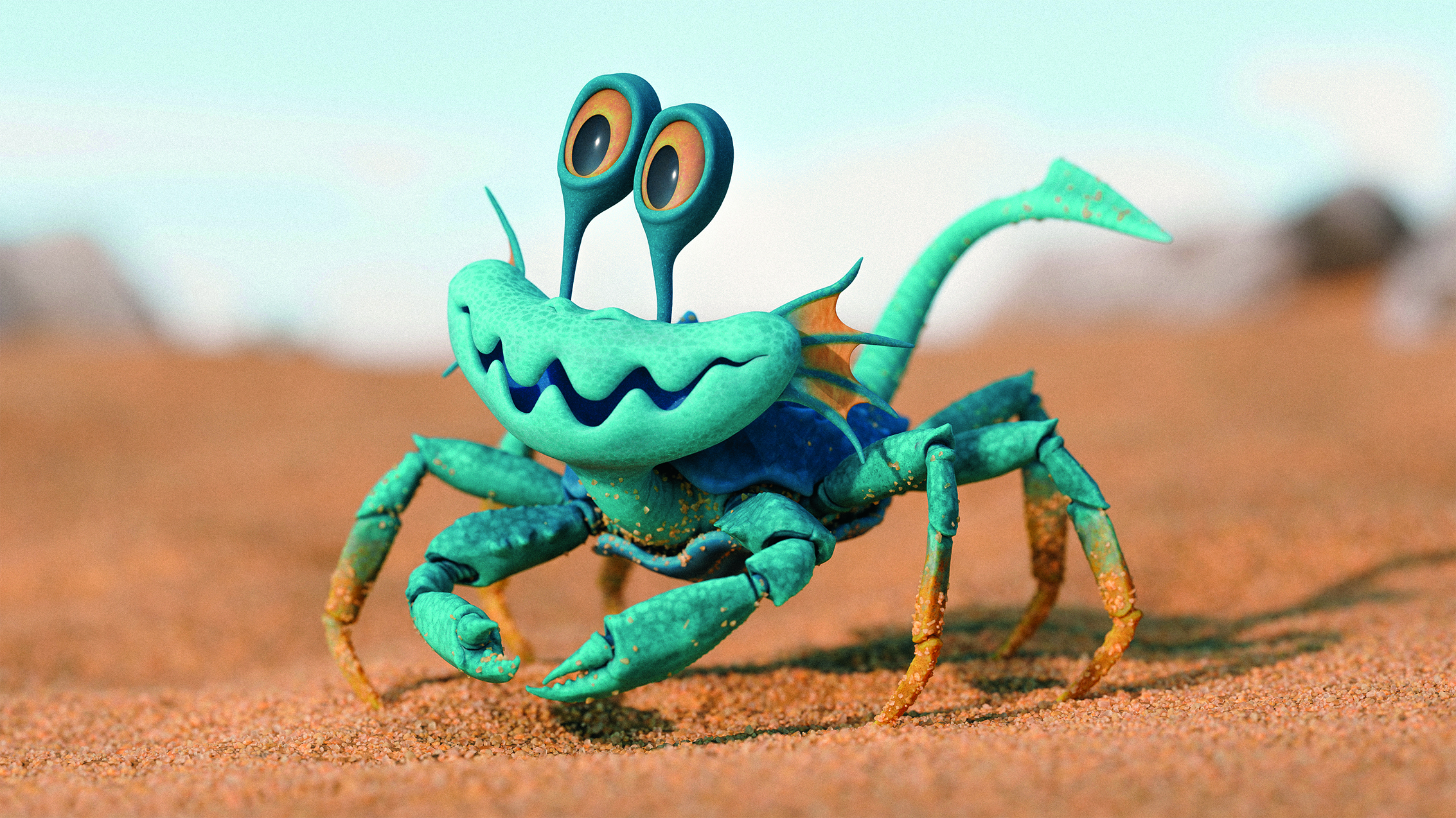 3D character art of a crab-like creature