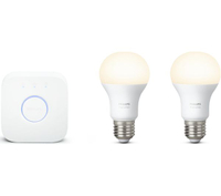 Philips Hue White Starter Kit with 2 E27 Bulbs and Google Nest Mini Smart Speaker | Was £108.99, now £96.99