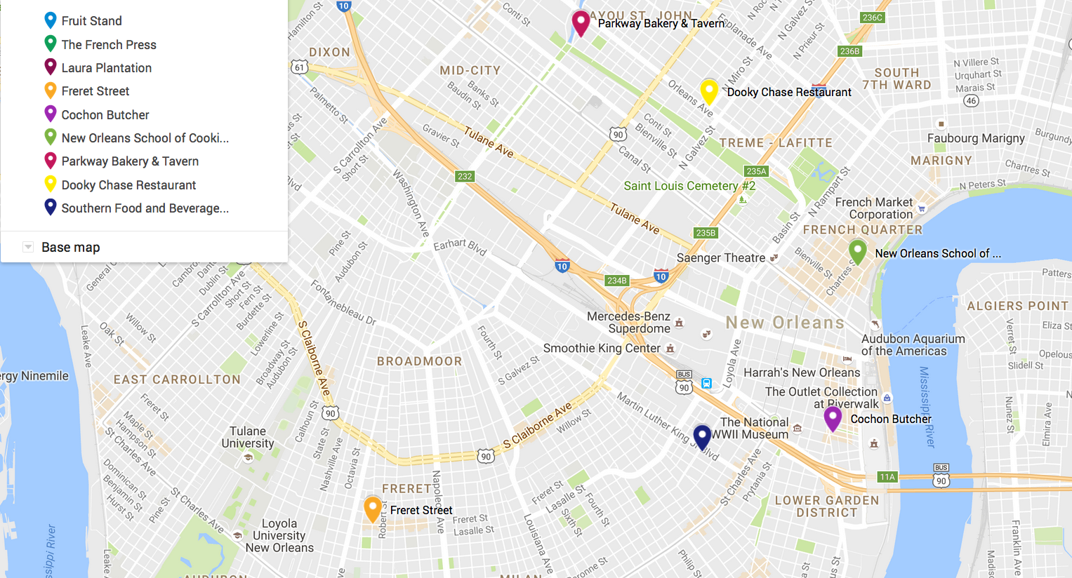 Where to eat in New Orleans